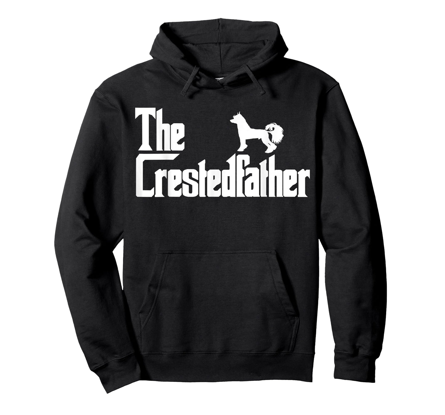 The CrestedFather Funny Chinese Crested Dog Dad Shirt Men T-Shirt