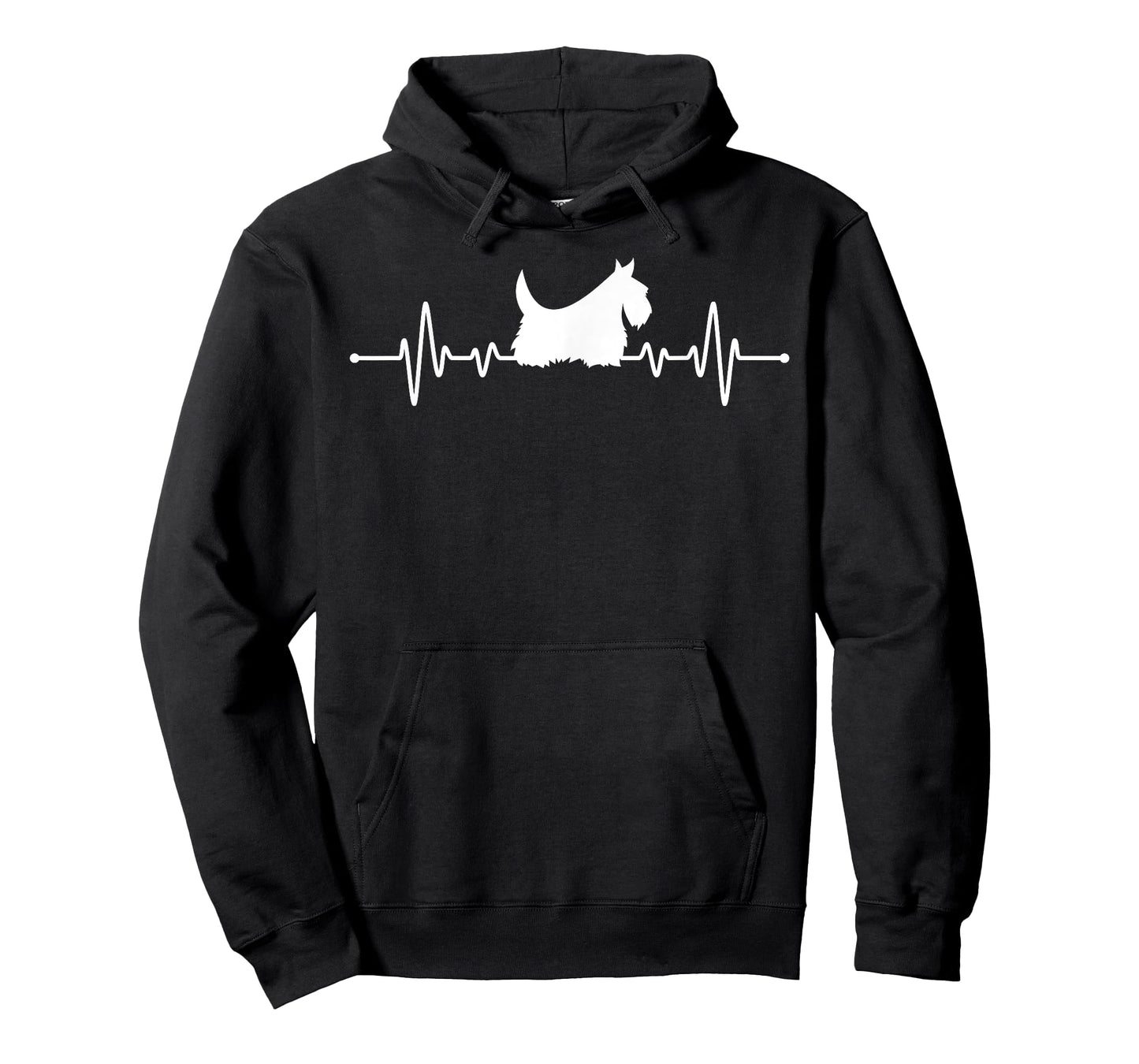 Cool Scottish Terrier Art For Men Women Dog Lovers Heartbeat T-Shirt