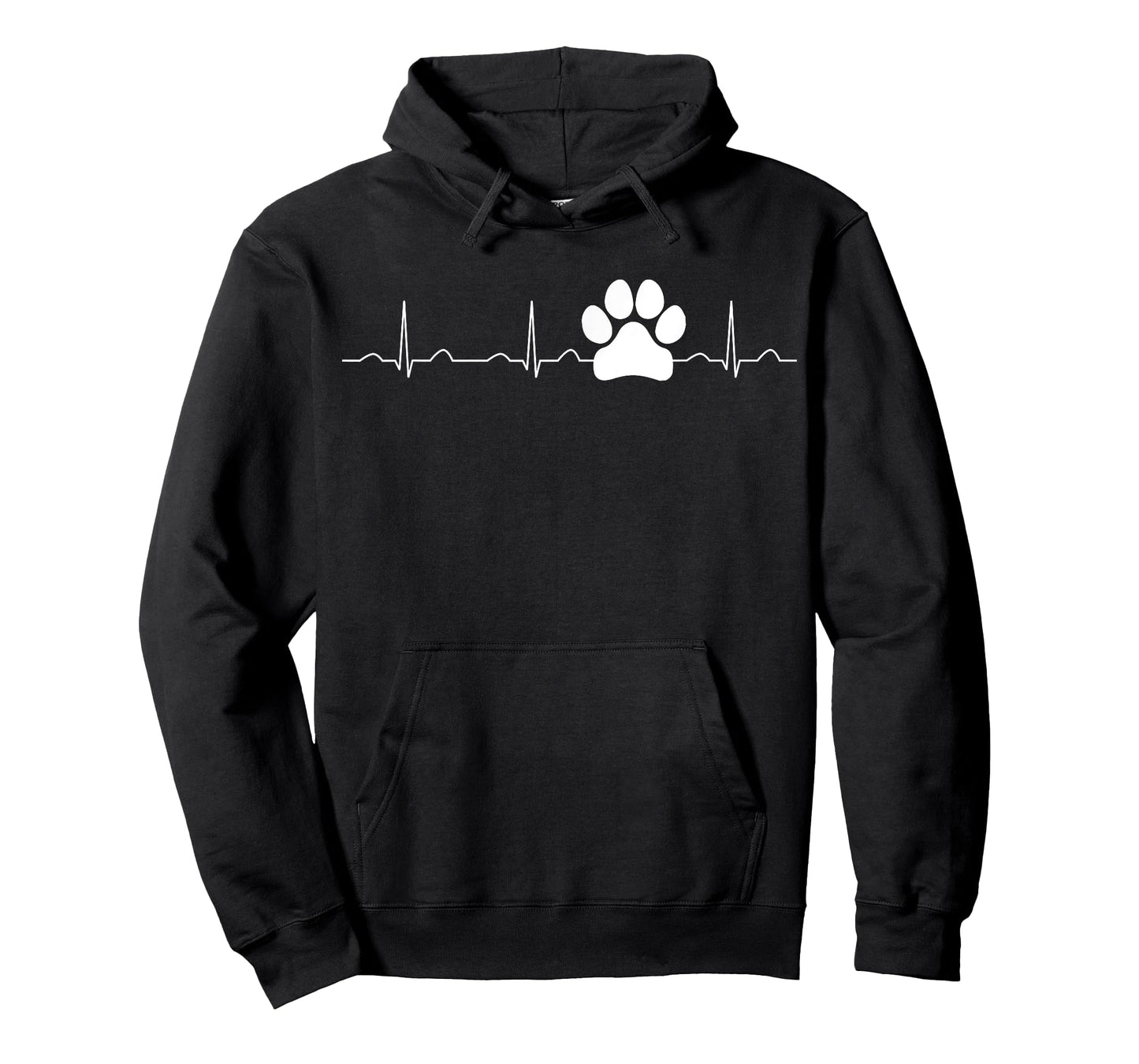Funny Dog Paw Print Heartbeat Clothing, Animal Lovers Men Women Girls Kids T-Shirt