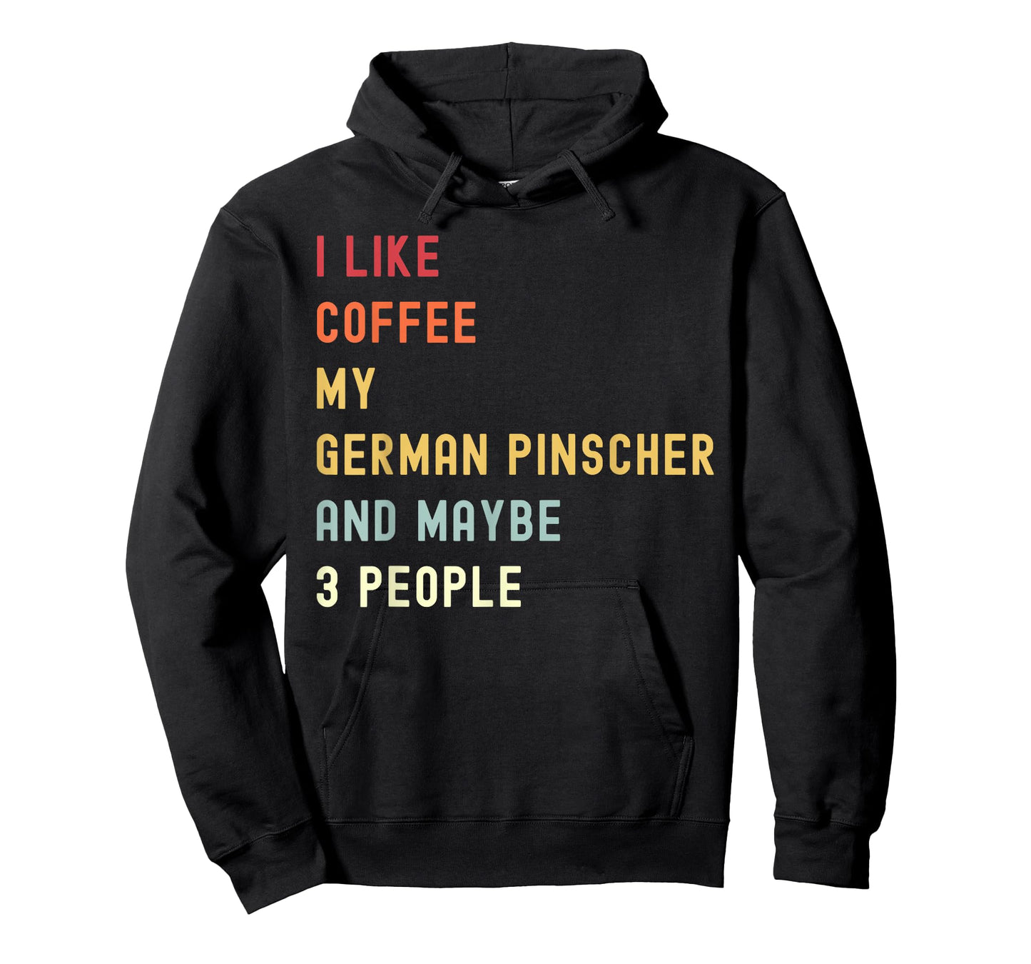 Funny German Pinscher Retro Dog And Coffee Lover T-Shirt