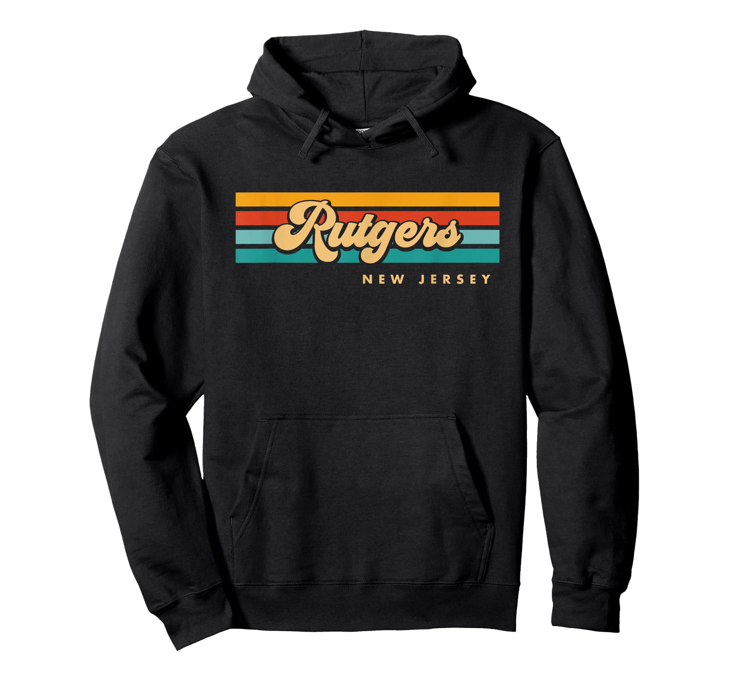 Vintage Sunset Stripes Rutgers, New Jersey T-Shirt