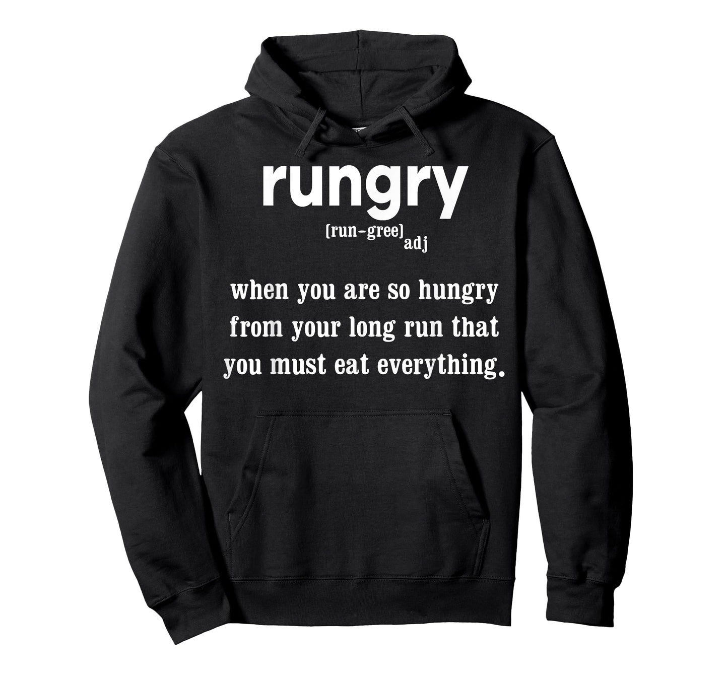 Rungry Definition Funny Hungry Runner Marathon Running T-Shirt