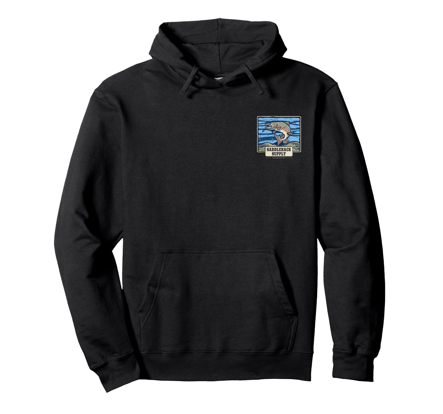 Saddleback Fishing for Trout Logo Lightweight Graphic T-Shirt