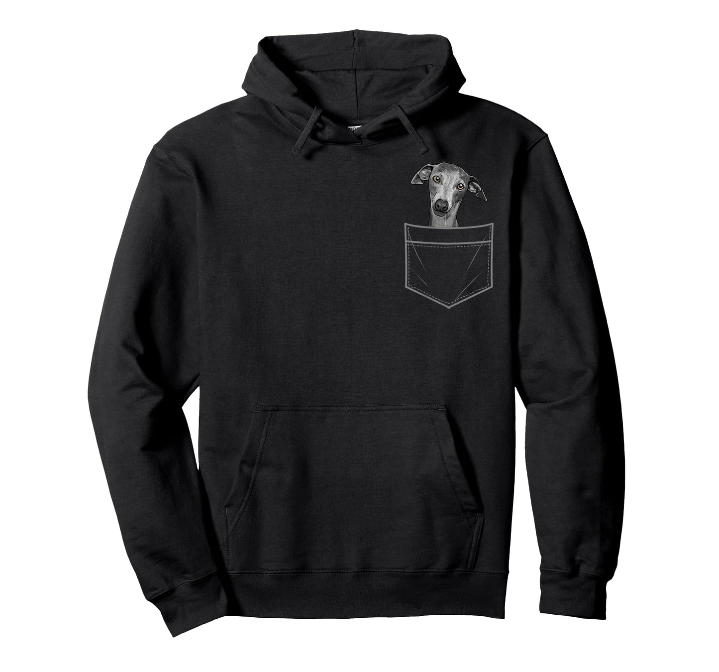 Cool Greyhound For Men Women Pocket Italian Dog Lover Owner T-Shirt