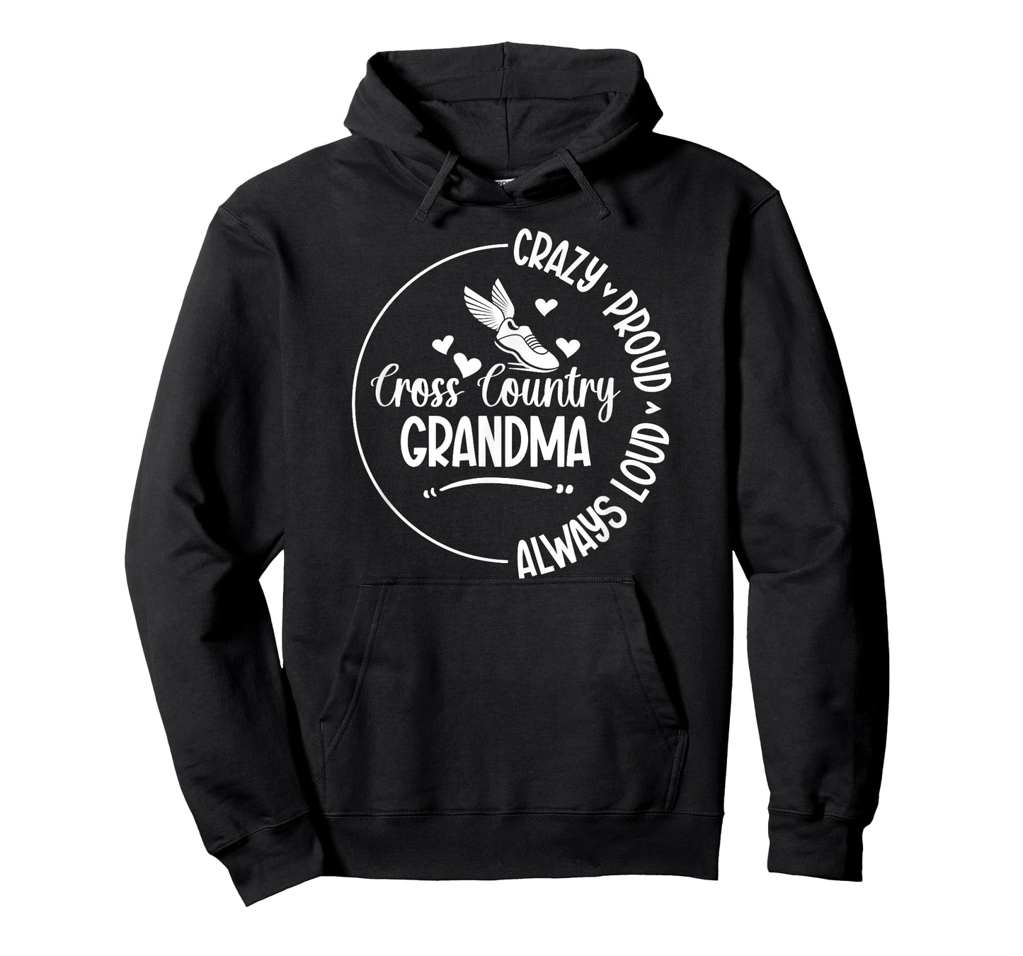 Crazy Proud Cross Country Grandma XC Grandmother T-Shirt
