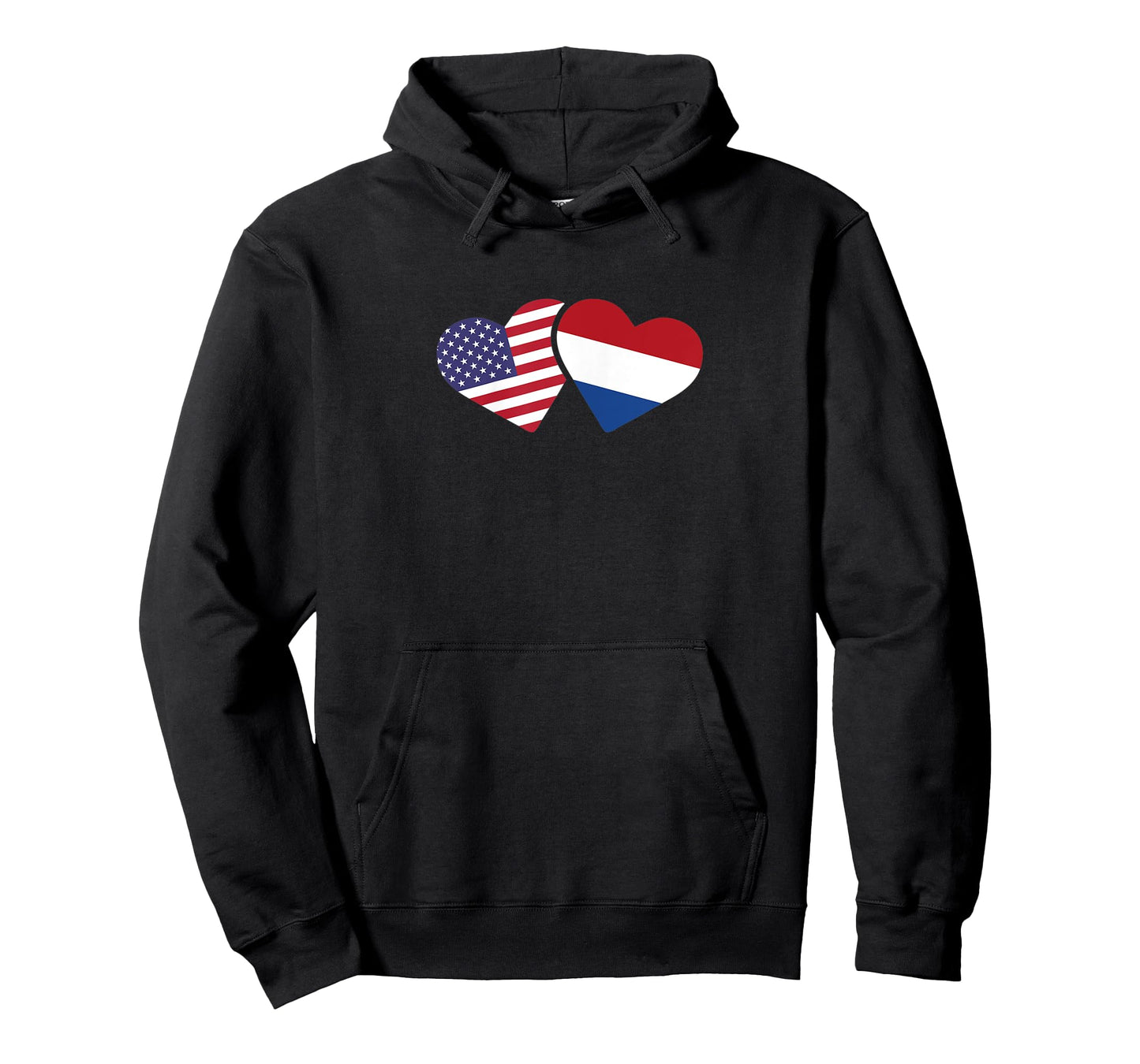 Netherlands USA Flag T Shirt Heart Dutch American Love T-Shirt for Women