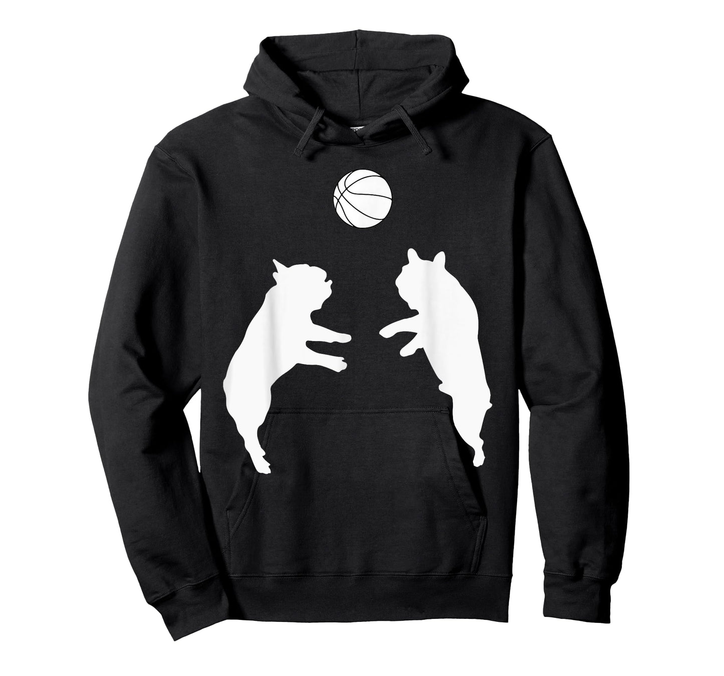 Funny Frenchie Basketball French Bulldog Puppy Playing Ball Men Women Kids T-Shirt