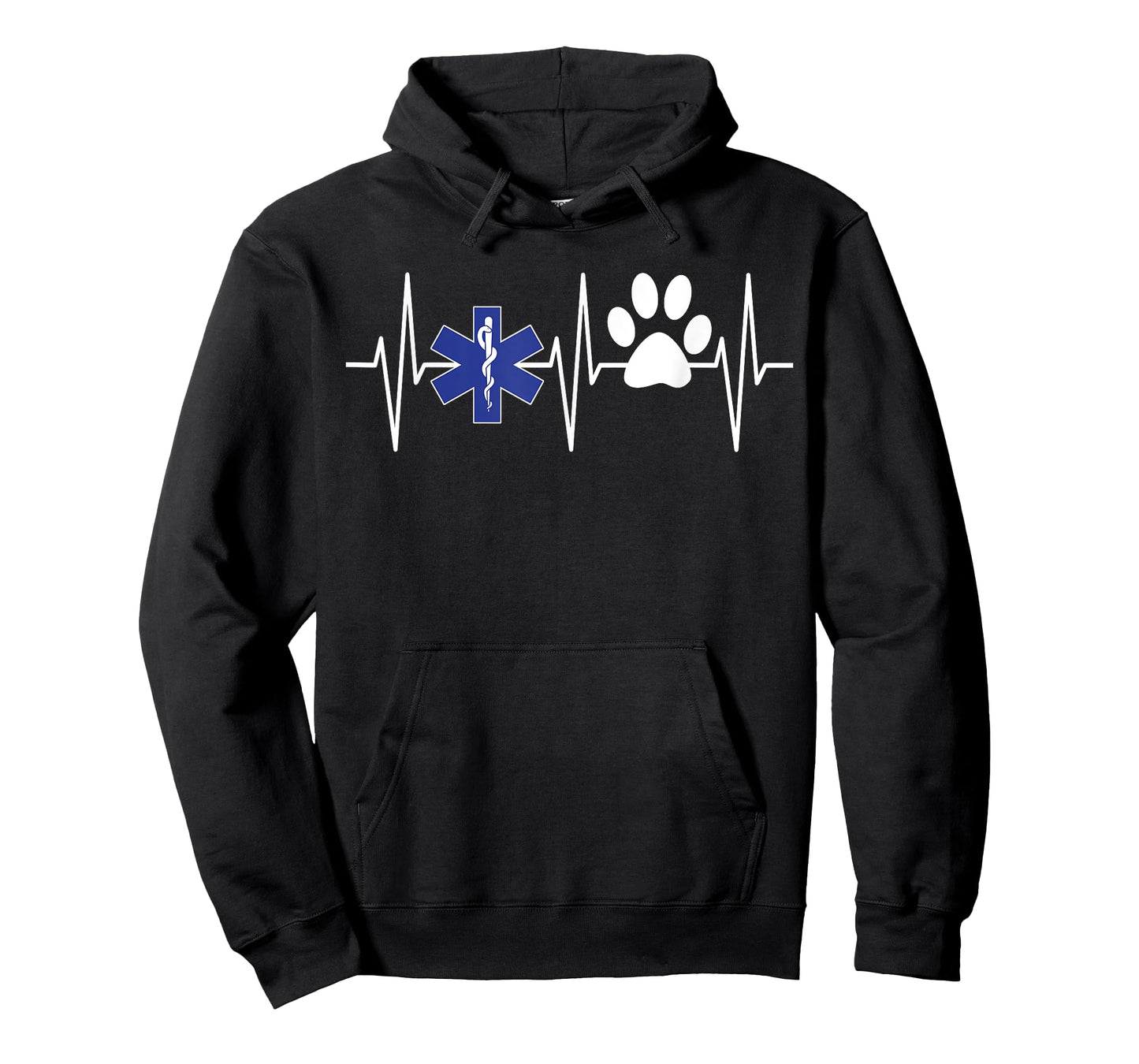 EMS Shirt Dog Lover EMT Paramedic Heartbeat Dogs T-Shirt