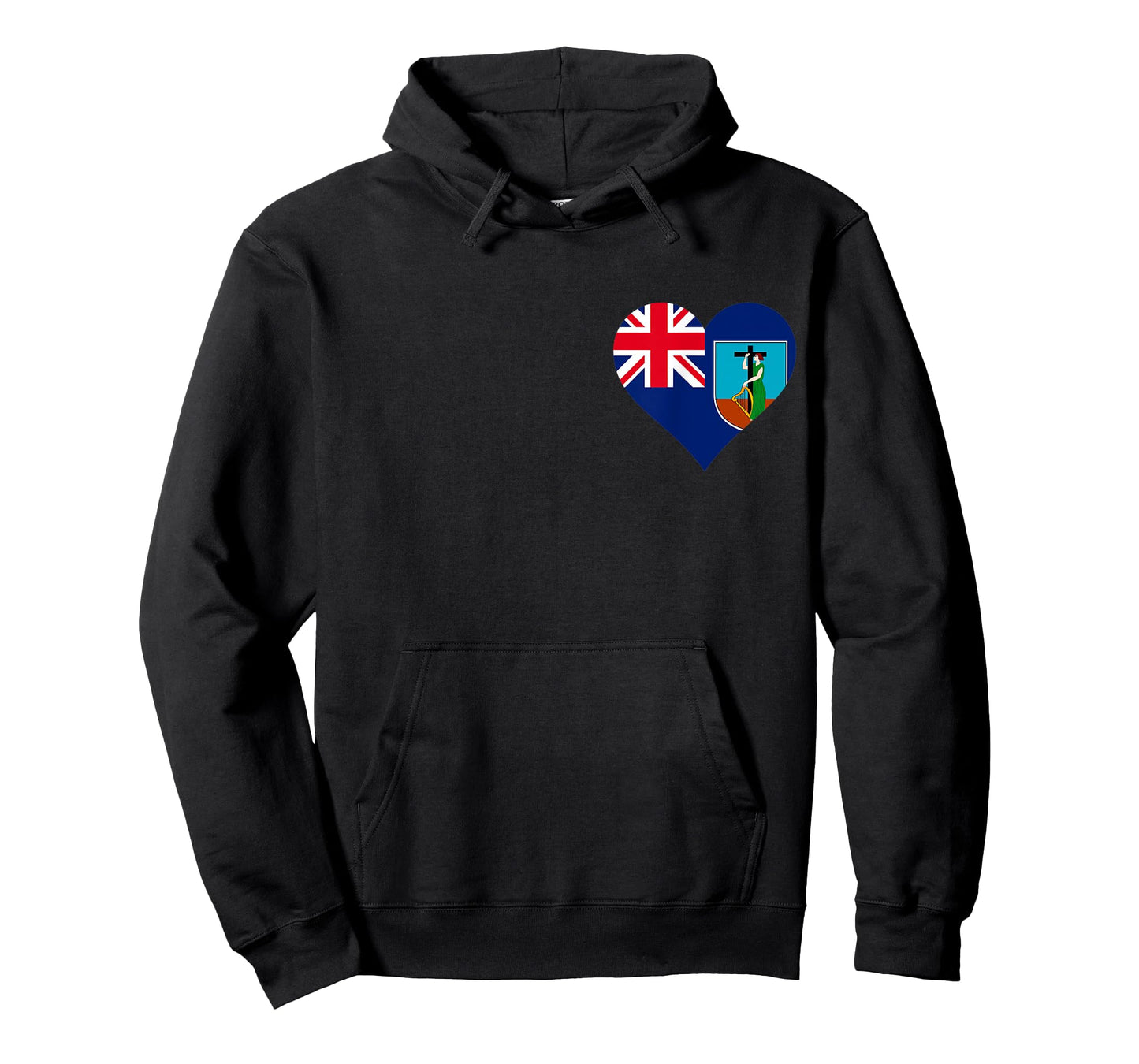 Montserrat Flag Heart Montserrat Gifts Love Montserrat T-Shirt