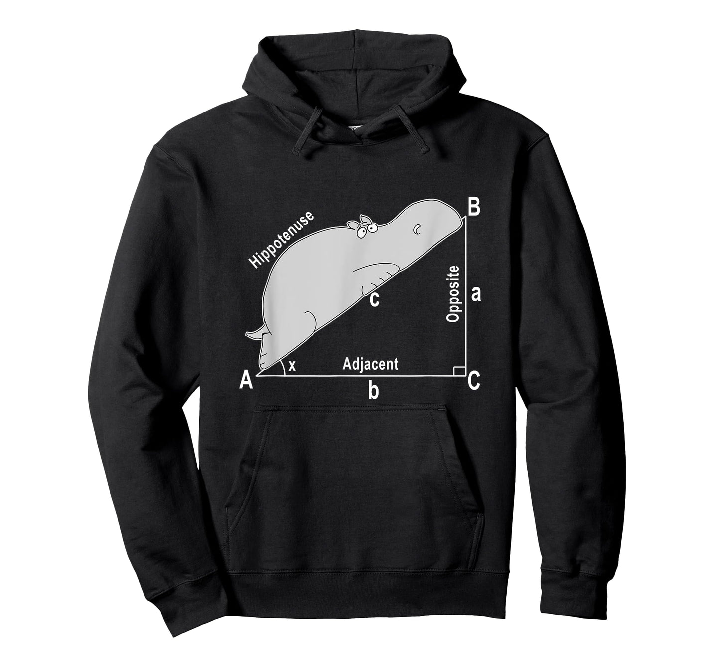 Hippo Math Analytical Funny Sarcasm Humor Teacher Men Women Girls Kids T-Shirt
