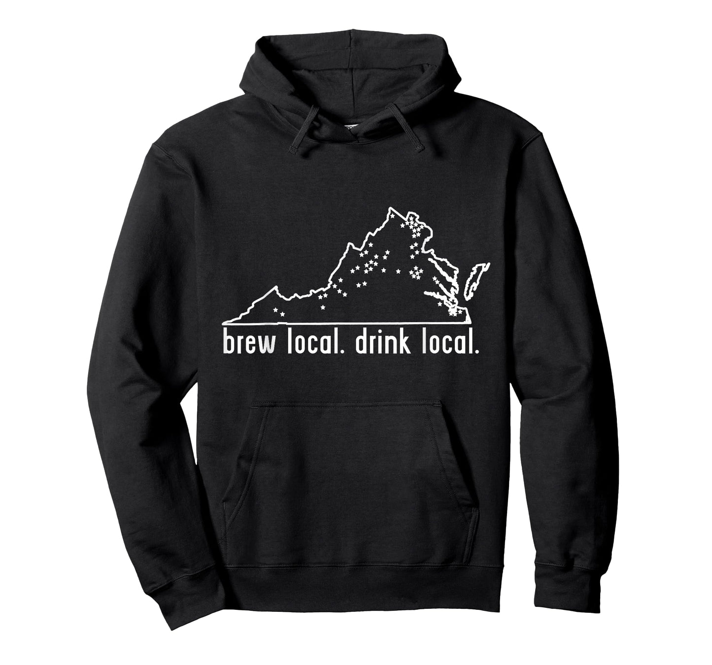 Virginia State Brewery Map - Craft Beer Graphic T-Shirt T-Shirt