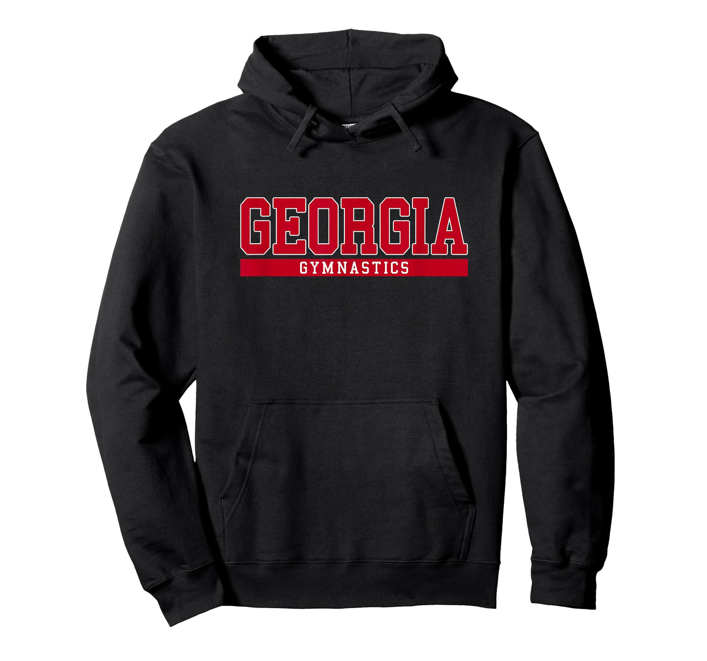 Georgia Gymnastics T-Shirt - Black, X-Small, Unisex-Adults, Short Sleeve, Classic Fit, Cotton 60% Polyester 40%