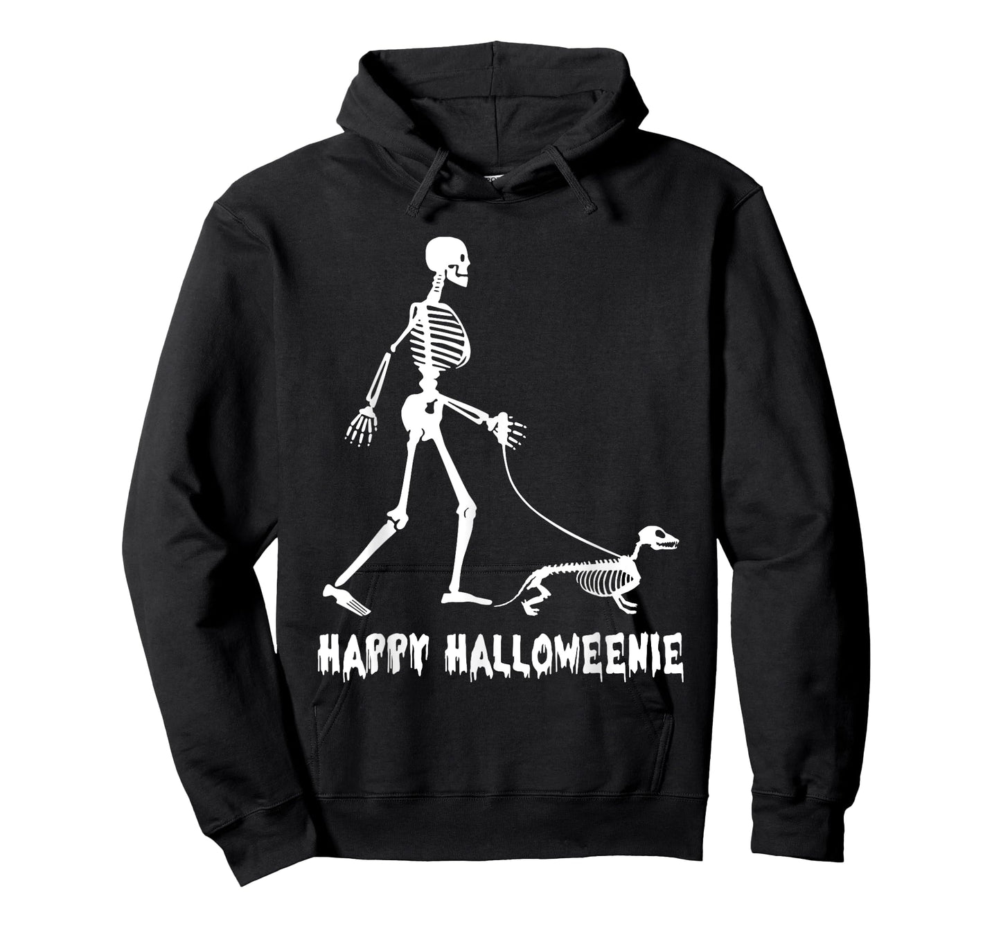 Happy Halloweenie Skeleton Walking Dachshund Dog Halloween T-Shirt for Men Women Kids