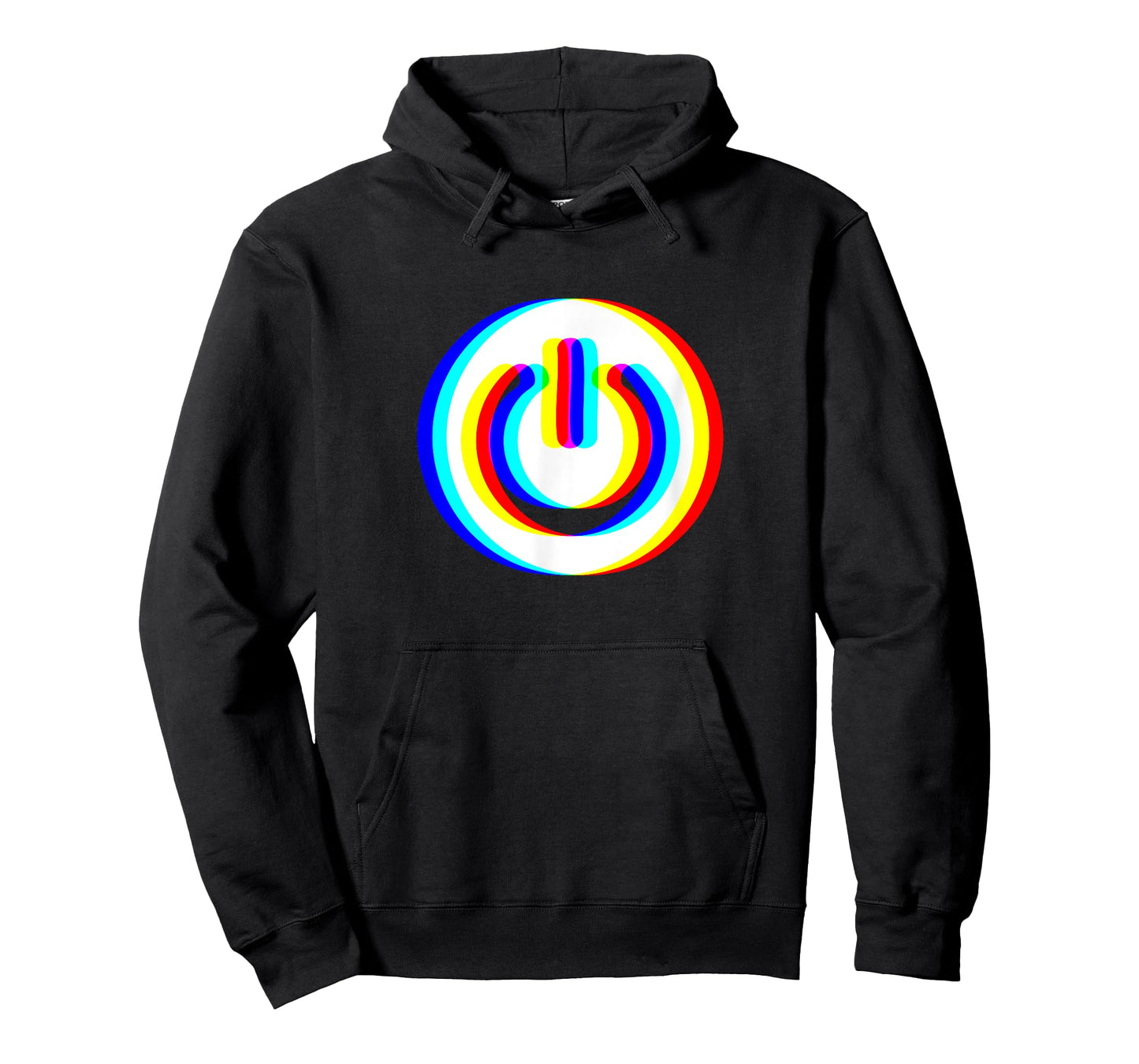 Power Symbol Rainbow Techno Tech Graphic T-Shirt