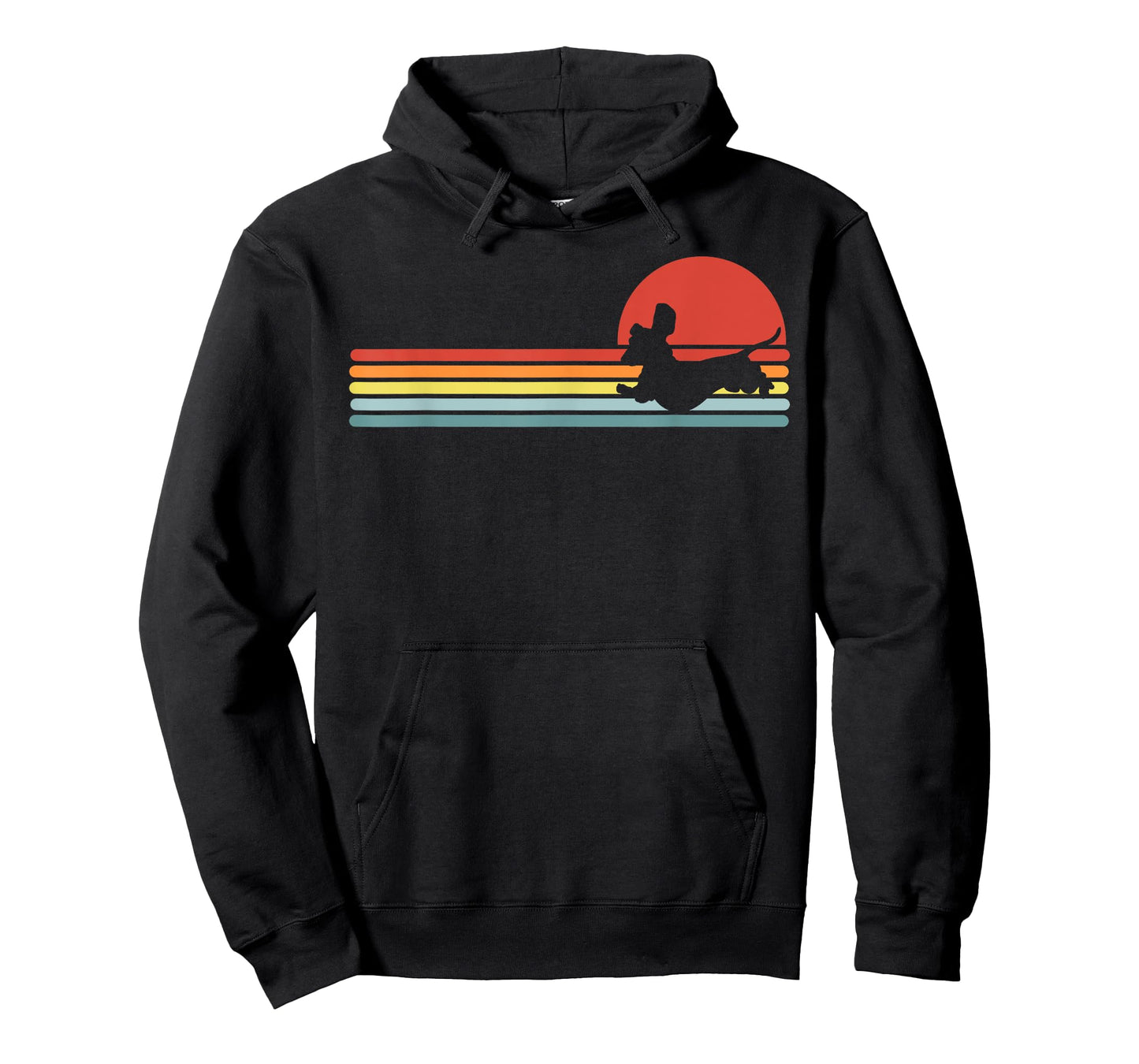 Dachshund dachshund dog silhouette retro gift T-Shirt