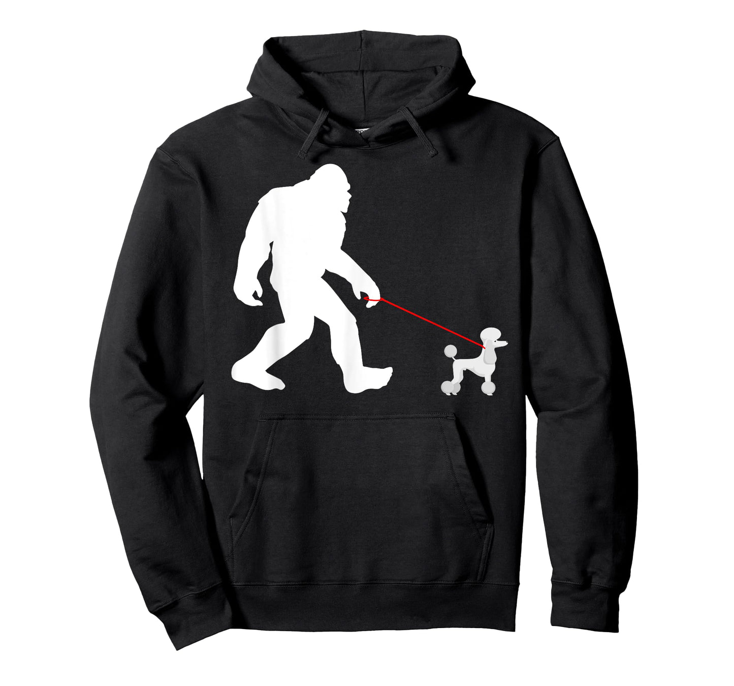 Bigfoot Walking Poodle Sasquatch with Poodle Dog T-Shirt for Men Women Girls Kids