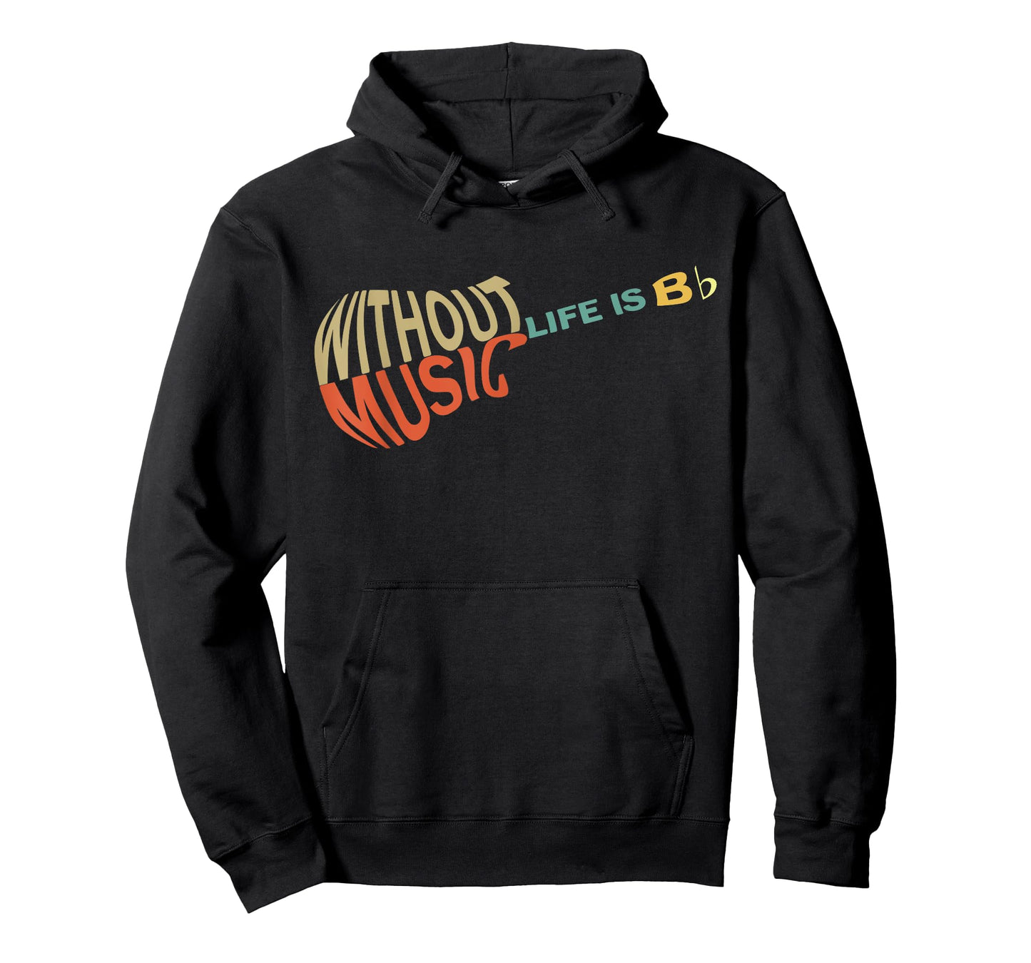 Without Music Life Would B Flat Music Guitar T-Shirt