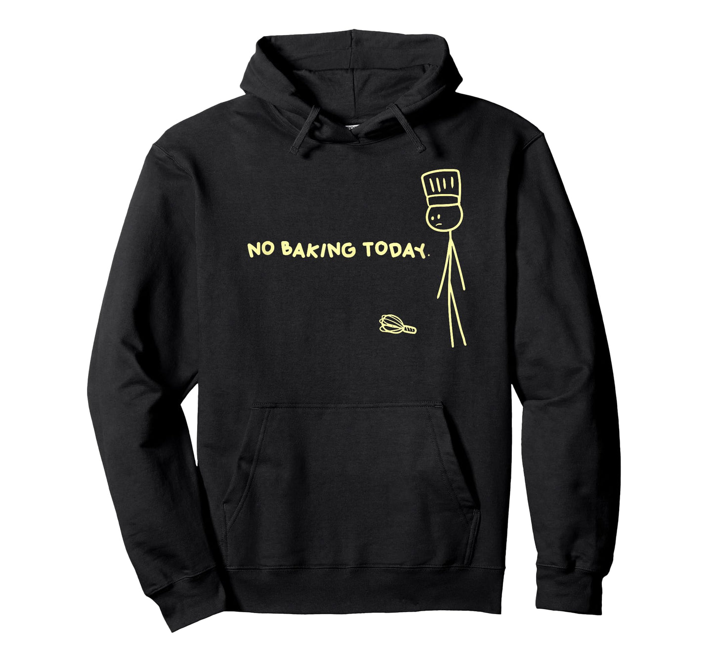 No Baking Today Minimalist Sad Baker Design T-Shirt
