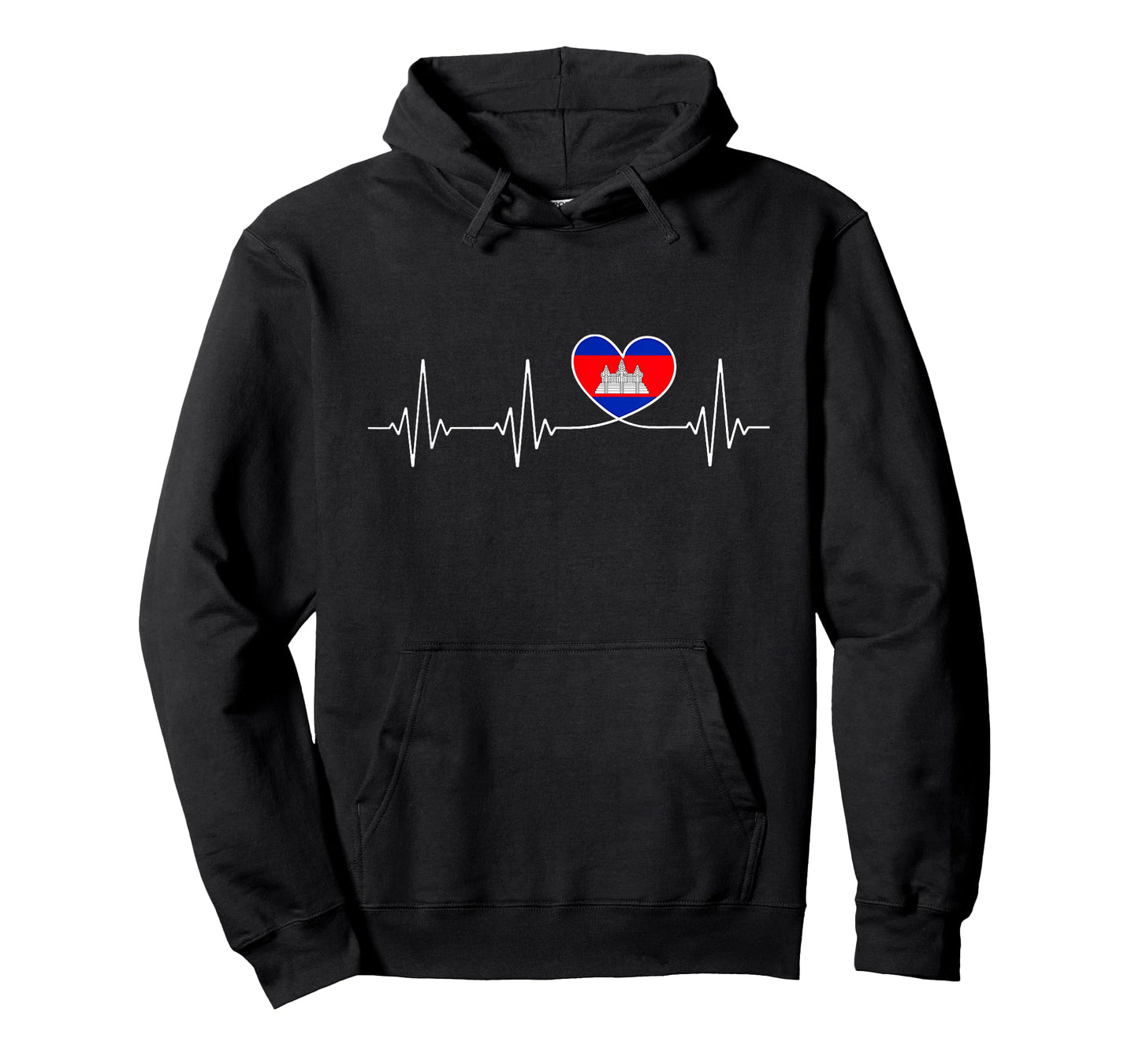 Cambodia Love Heartbeat and Cambodian Flag Heart Cambodia T-Shirt