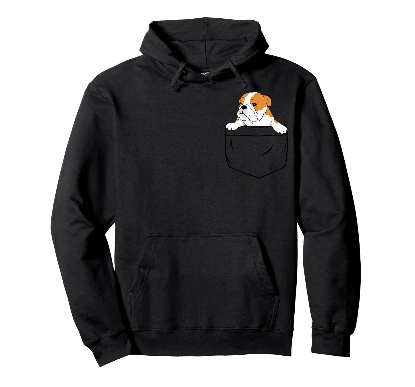English Bulldog in Pocket Cute Pocket English Bulldog Design T-Shirt