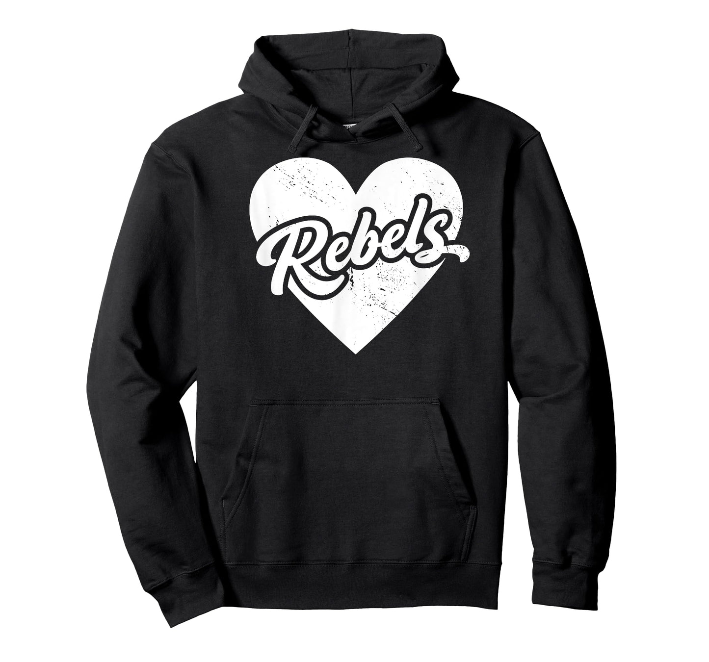 Vintage Rebels School Spirit Go Rebels Love T-Shirt