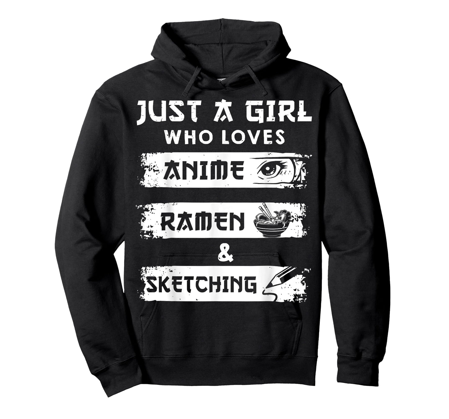 Just a Girl Who Loves Anime Ramen And Sketching Otaku Anime T-Shirt