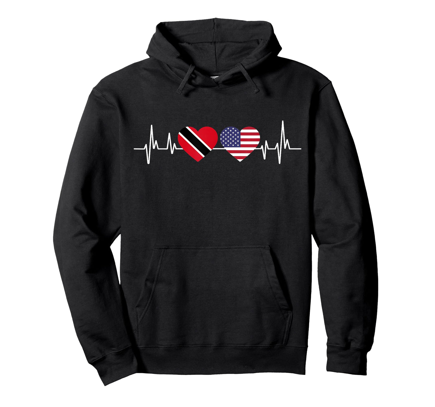 American Flag Heartbeat Trinidad And Tobago T-Shirt