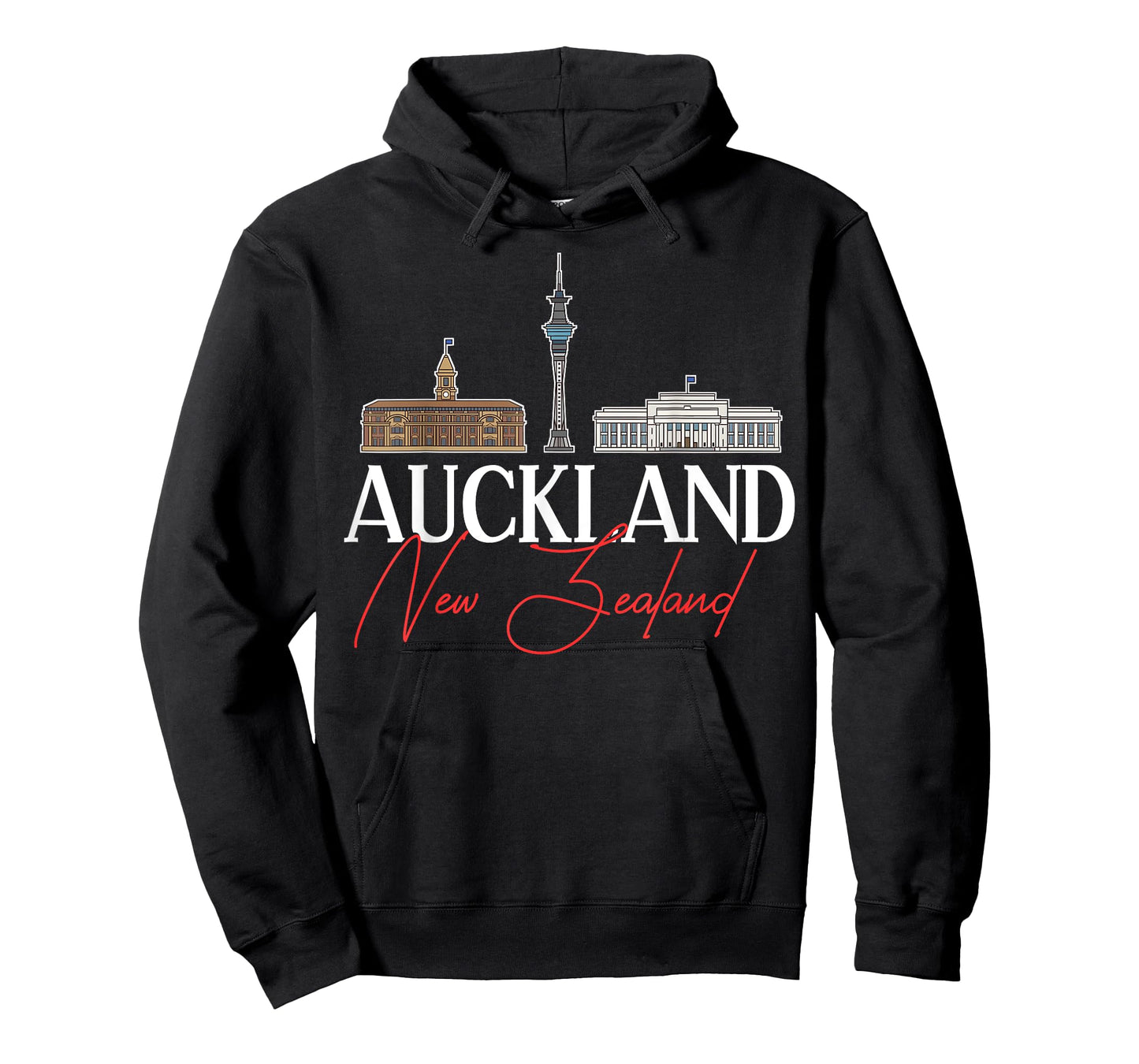 Auckland New Zealand City Skyline Map Travel T-Shirt