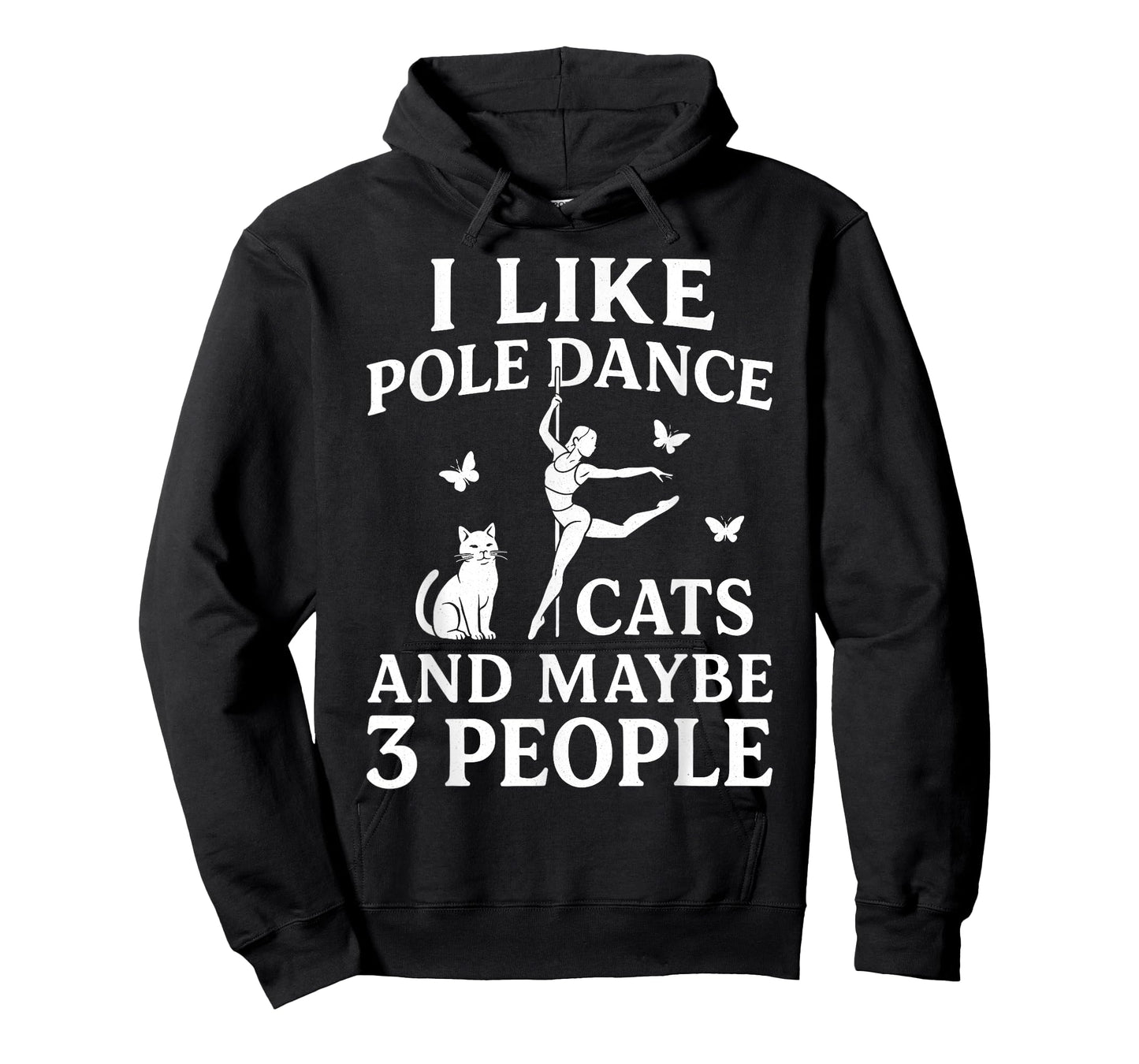 Funny Pole Dance Cat Lover Anti Social Humor Design Men Women T-Shirt