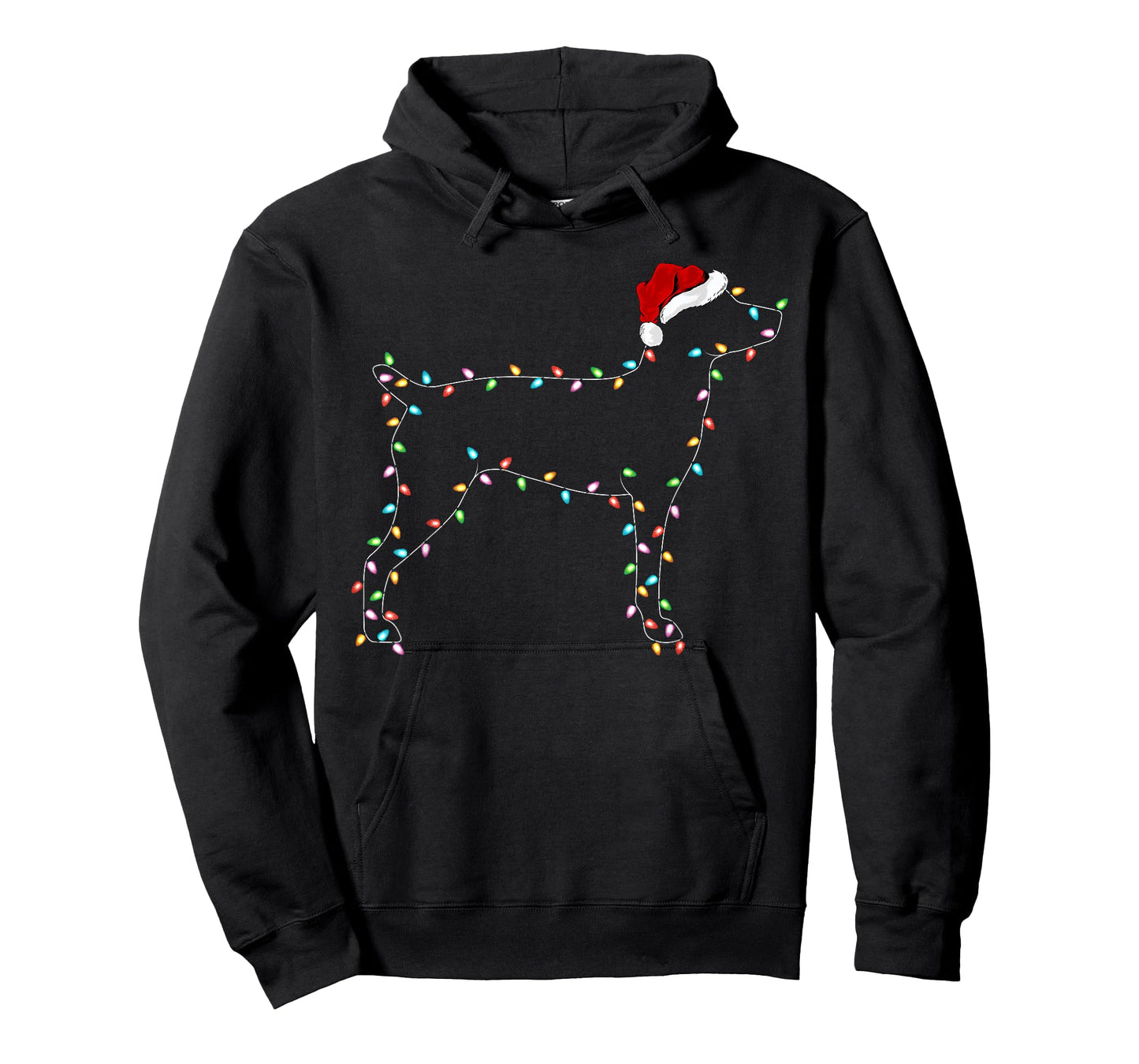 Rat Terrier Xmas Lighting Santa Hat Rat Terrier Christmas T-Shirt