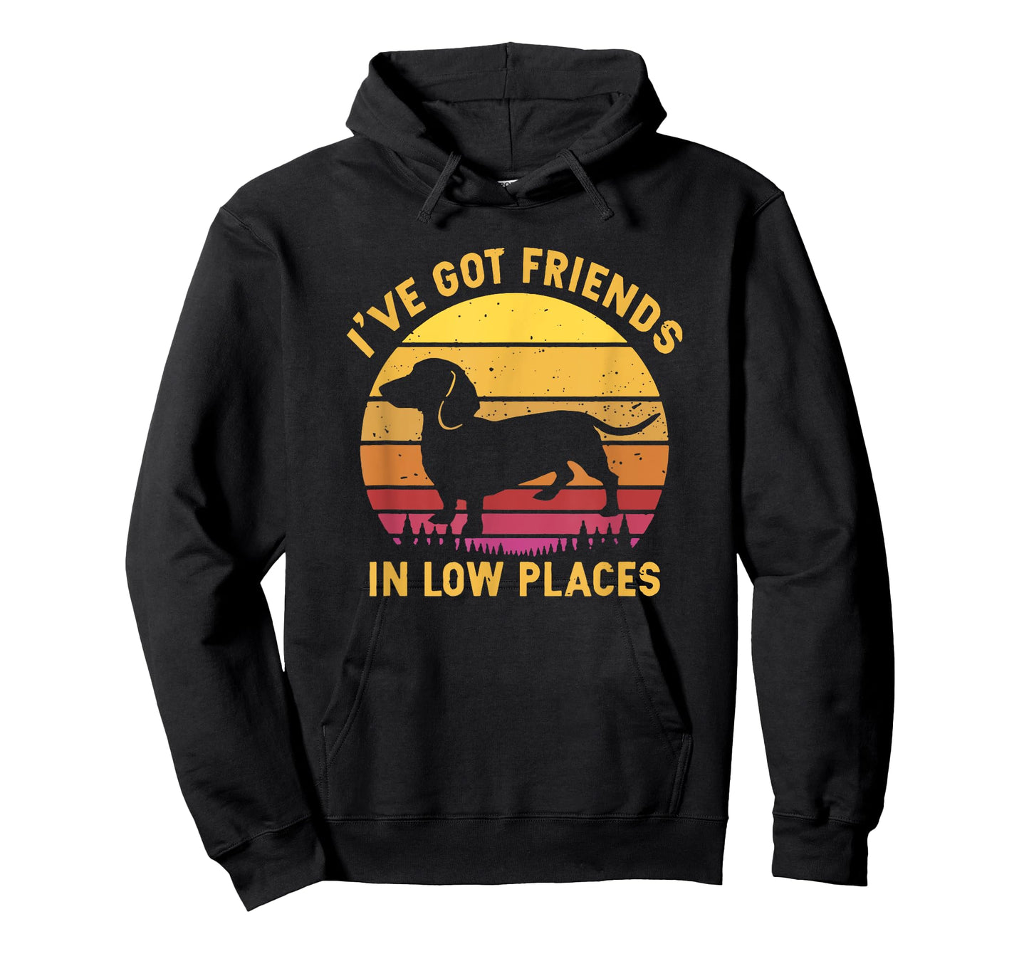 I've got Friends in Low Places Funny Dachshund Apparel T-Shirt