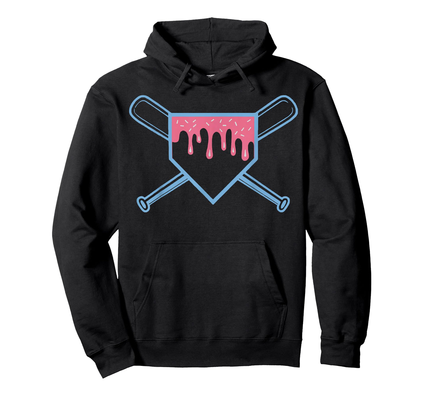 Baseball Home Plate Ice Cream Drip with Sprinkles for Boys T-Shirt