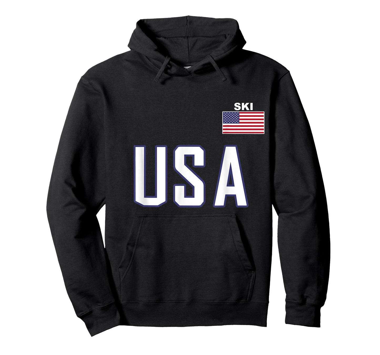 USA Flag Skiing Team Cool Ski Equipment for Skier Men Women T-Shirt