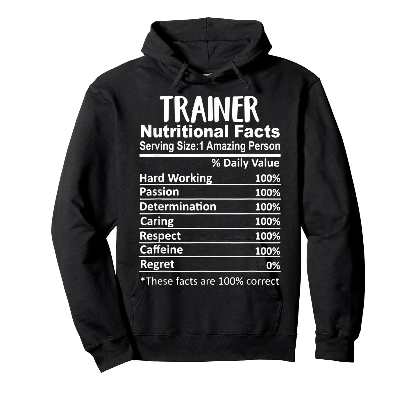 Trainer Nutrition Facts Funny T-Shirt