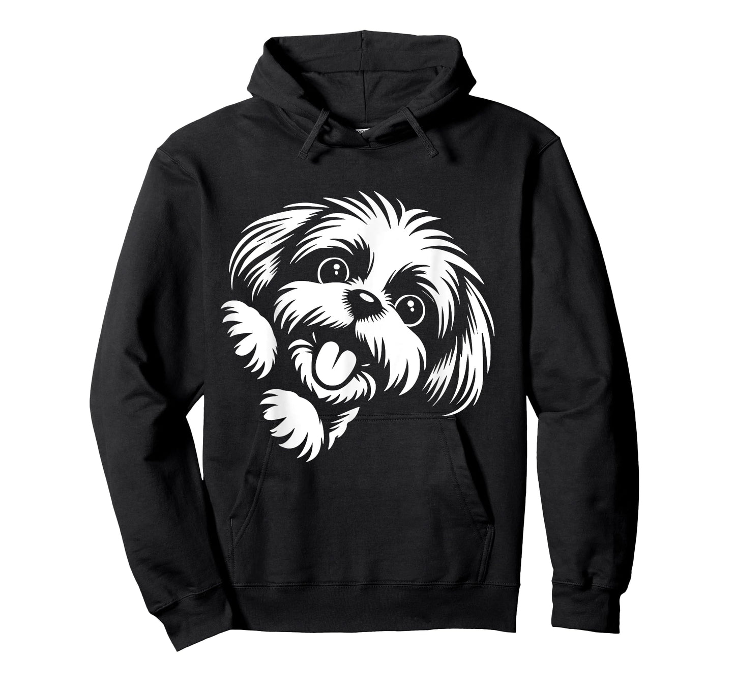 Funny Shih Tzu Peeking Dog Graphic Design T-Shirt for Men Women Girls Kids
