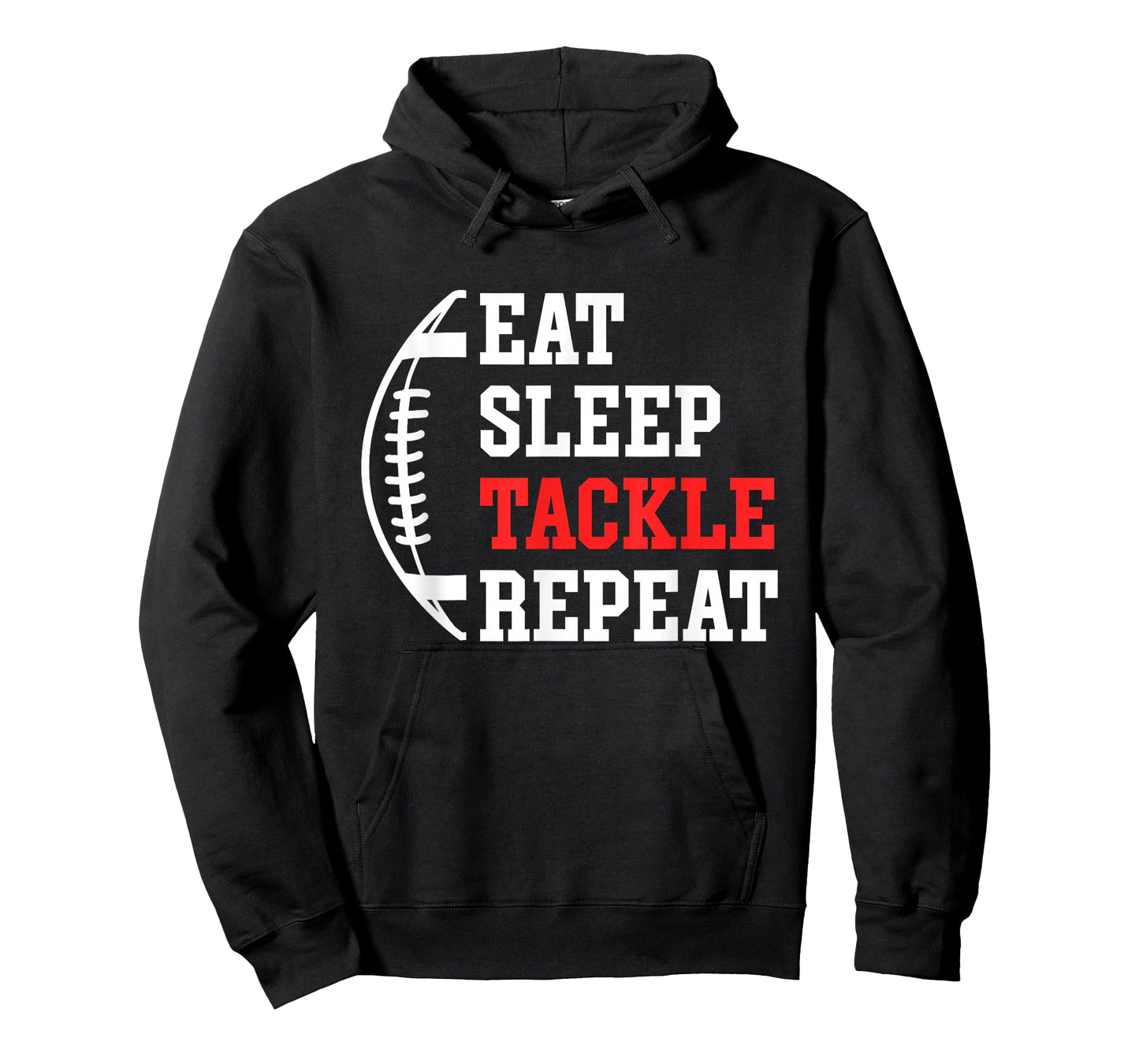 Eat Sleep Tackle Repeat Lineman Linebacker Football T-Shirt