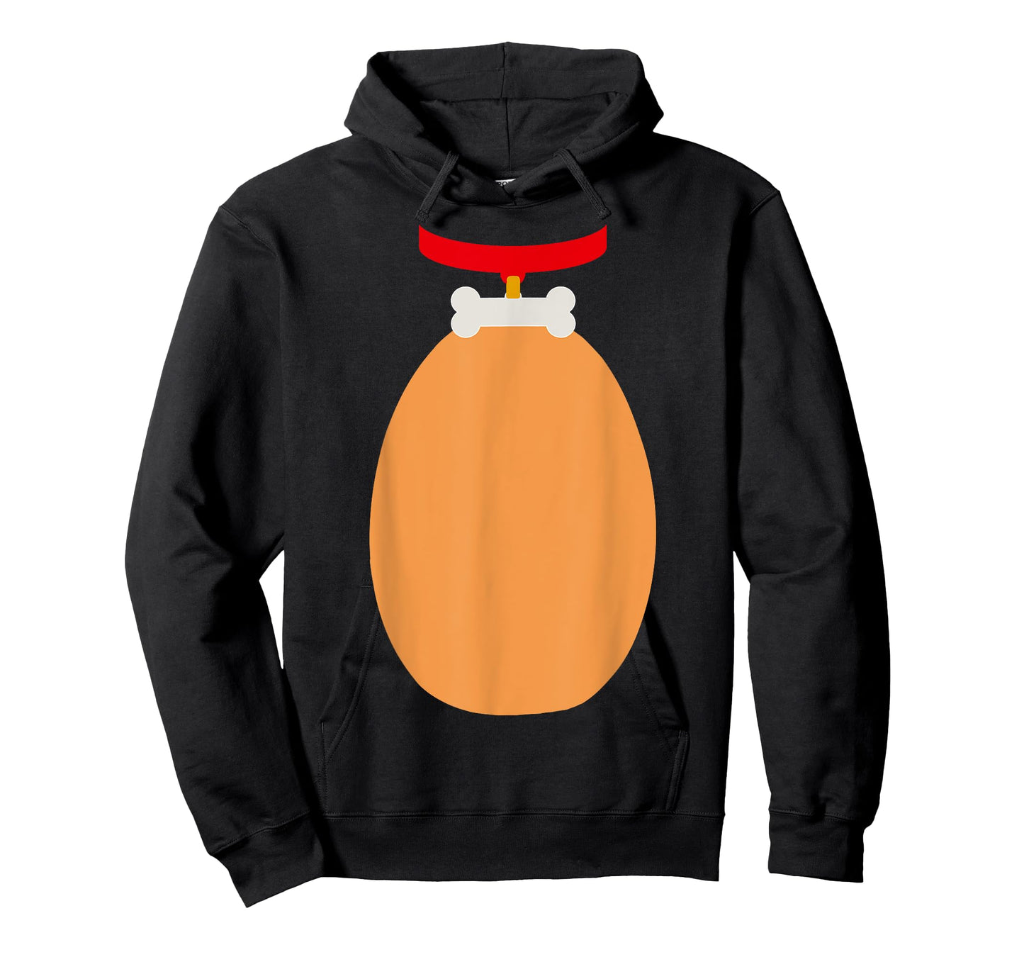 Funny belly dog with bone collar easy DIY halloween costume T-Shirt