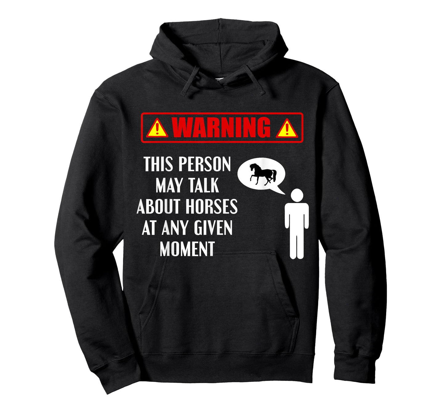 Warning This Person May Talk About Horses Funny Horse Lover T-Shirt