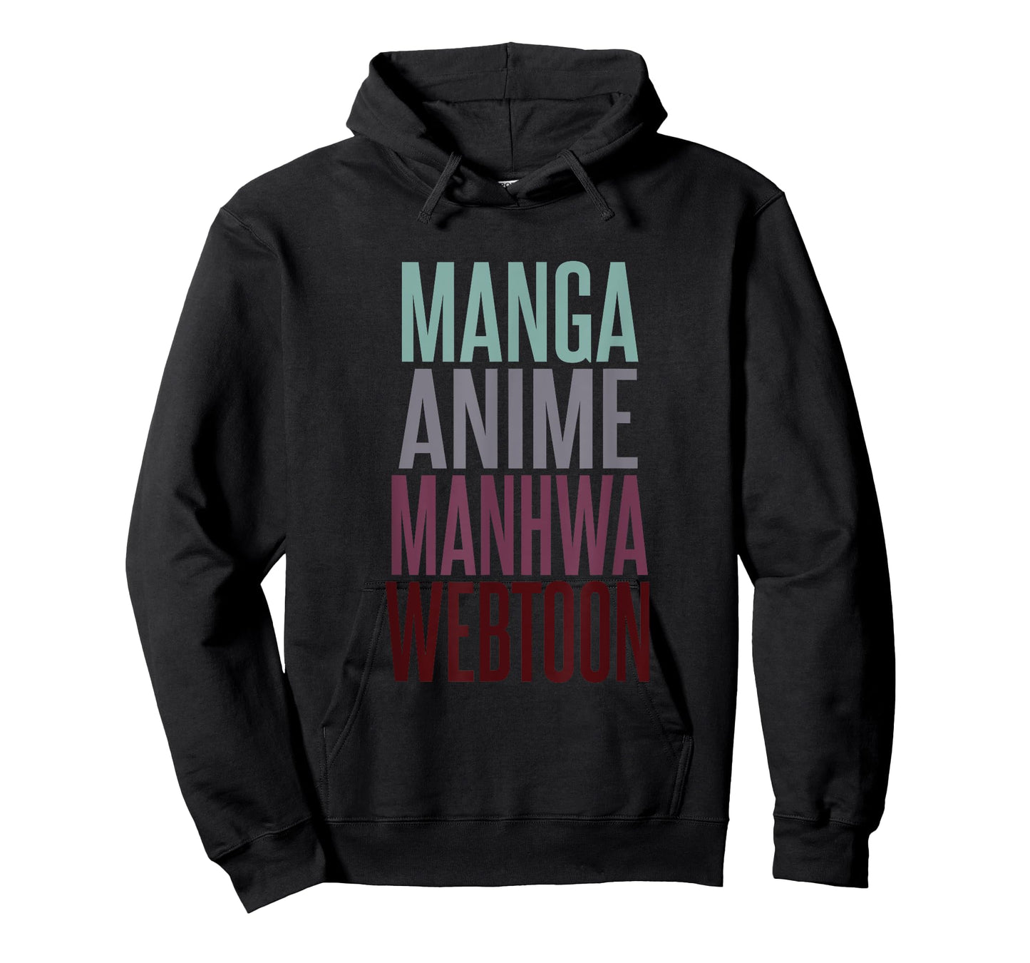 Manga Anime Manhwa Webtoon Typography Design T-Shirt