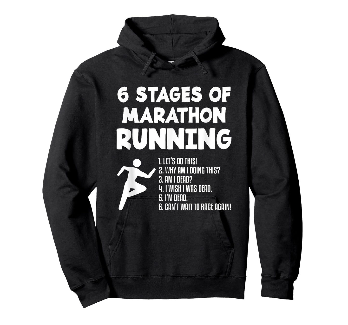 6 Stages Of Marathon Running Runner Marathoner T-Shirt