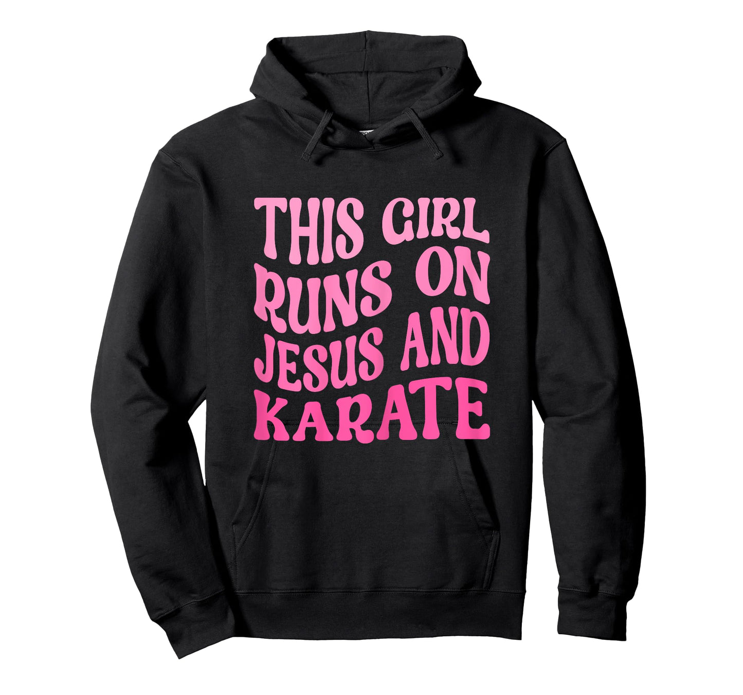 This Girl Runs On Jesus and Karate Funny Christian Karate T-Shirt