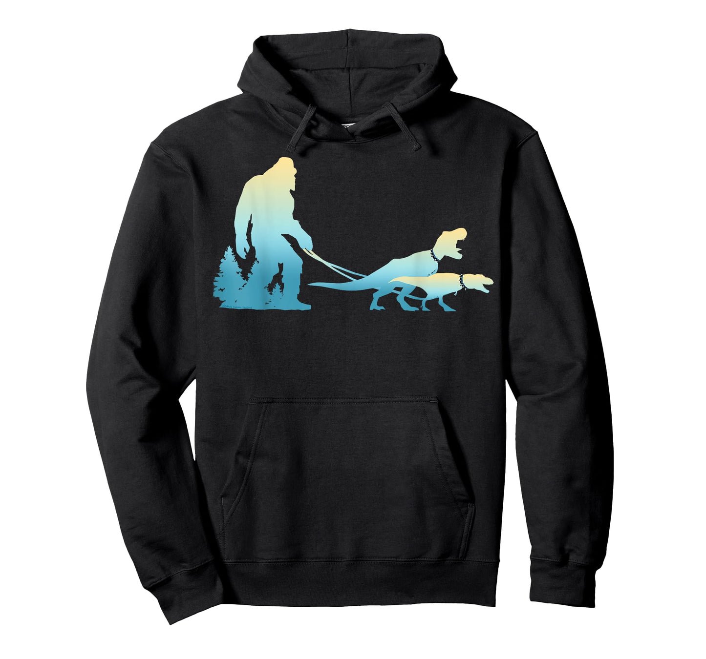 Bigfoot Walking T-Rex Dinosaurs Funny Sasquatch Dinosaur T-Shirt