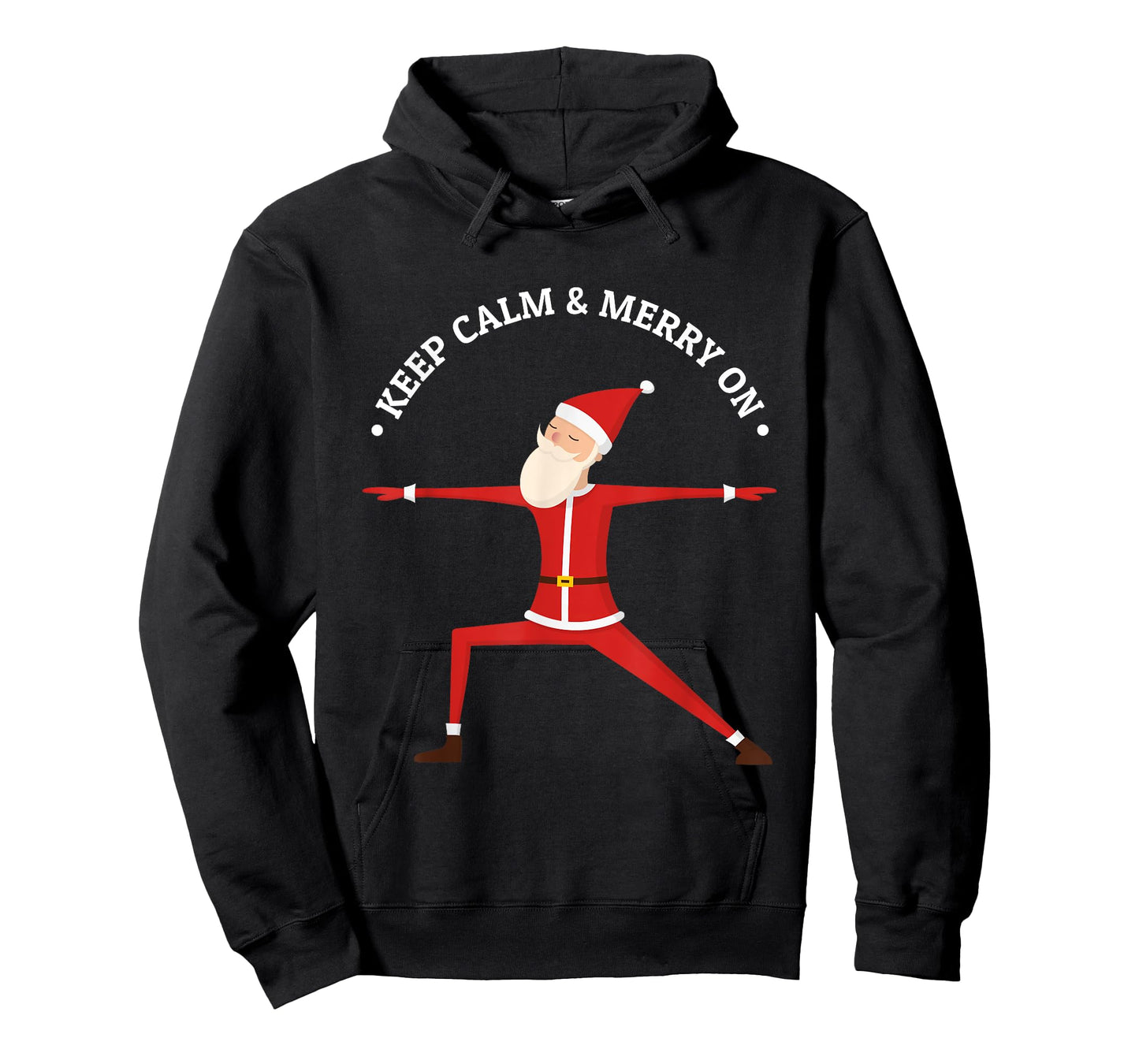 Yoga Fans Merry Christmas Stress Santa Meditation Namaste T-Shirt