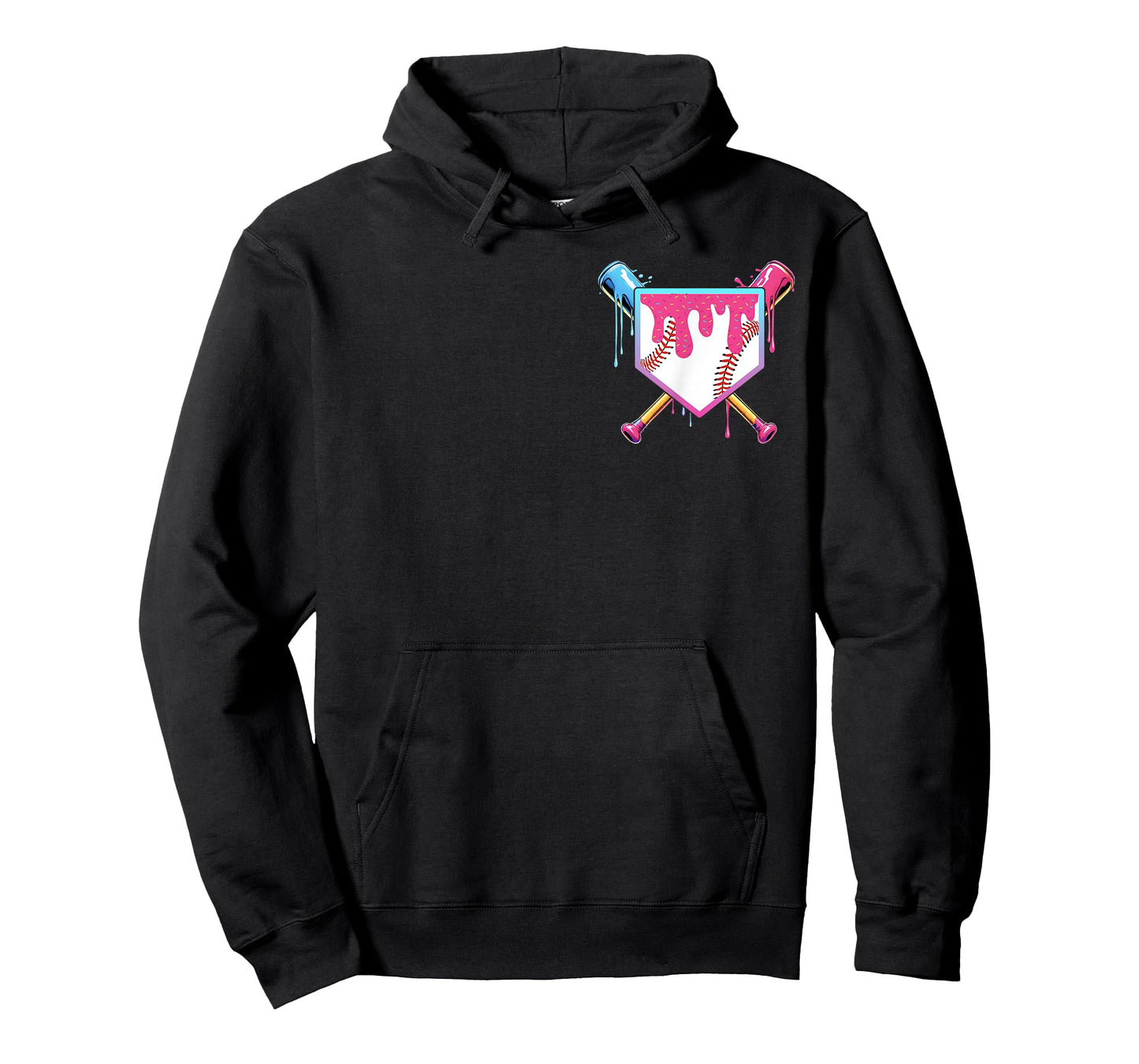 Baseball Drip For Boys Home Plate Ice Cream Drip Youth T-Shirt