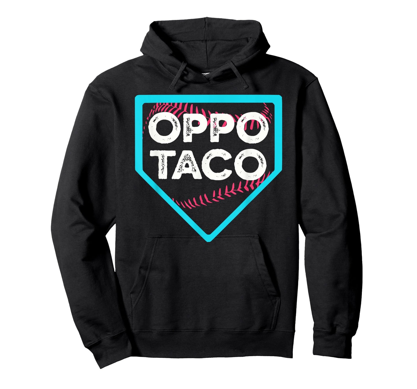 Funny Baseball Oppo Taco Home Plate Drip T-Shirt