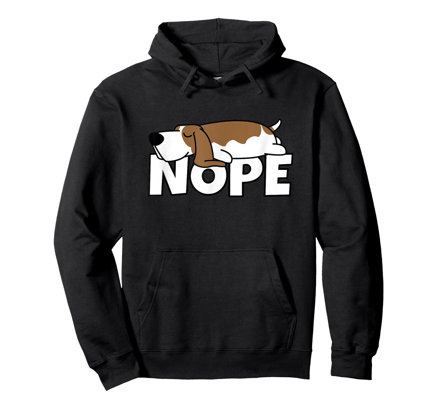 Nope Lazy Dog Basset Hound T-Shirt