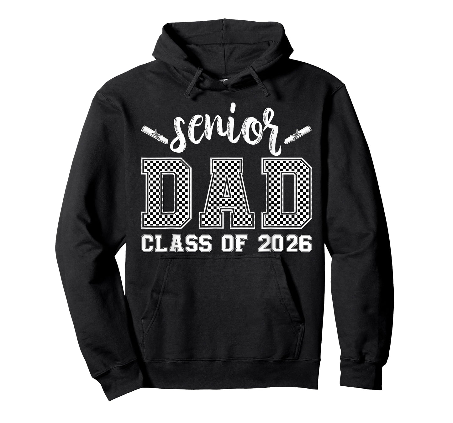 Checkered Senior Dad 2026 Class Of 26 Proud Dad of Graduate T-Shirt