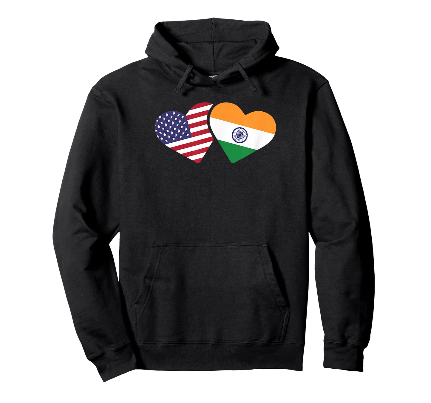 India USA Flag T Shirt Heart Indian American Love T-Shirt