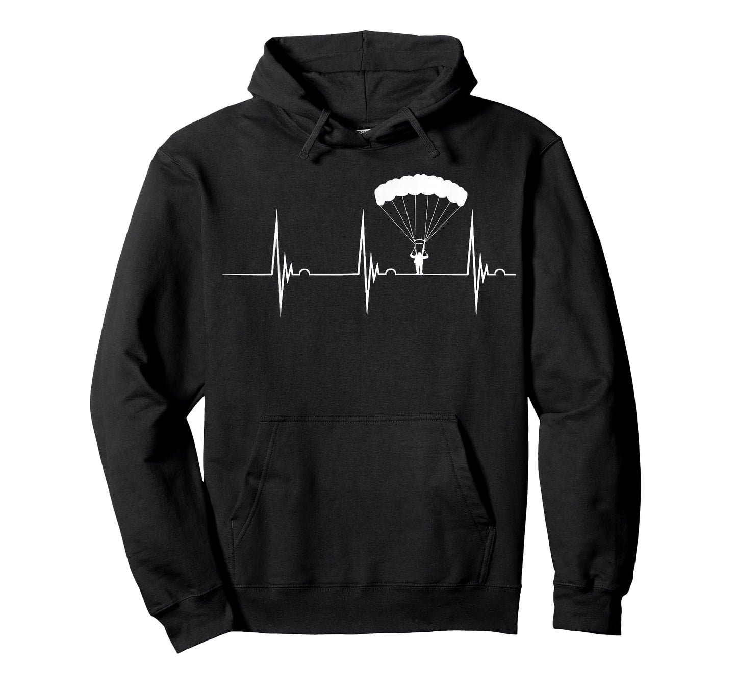 Skydiving Heartbeat Skydiver Skydive EKG Pulse Jump T-Shirt