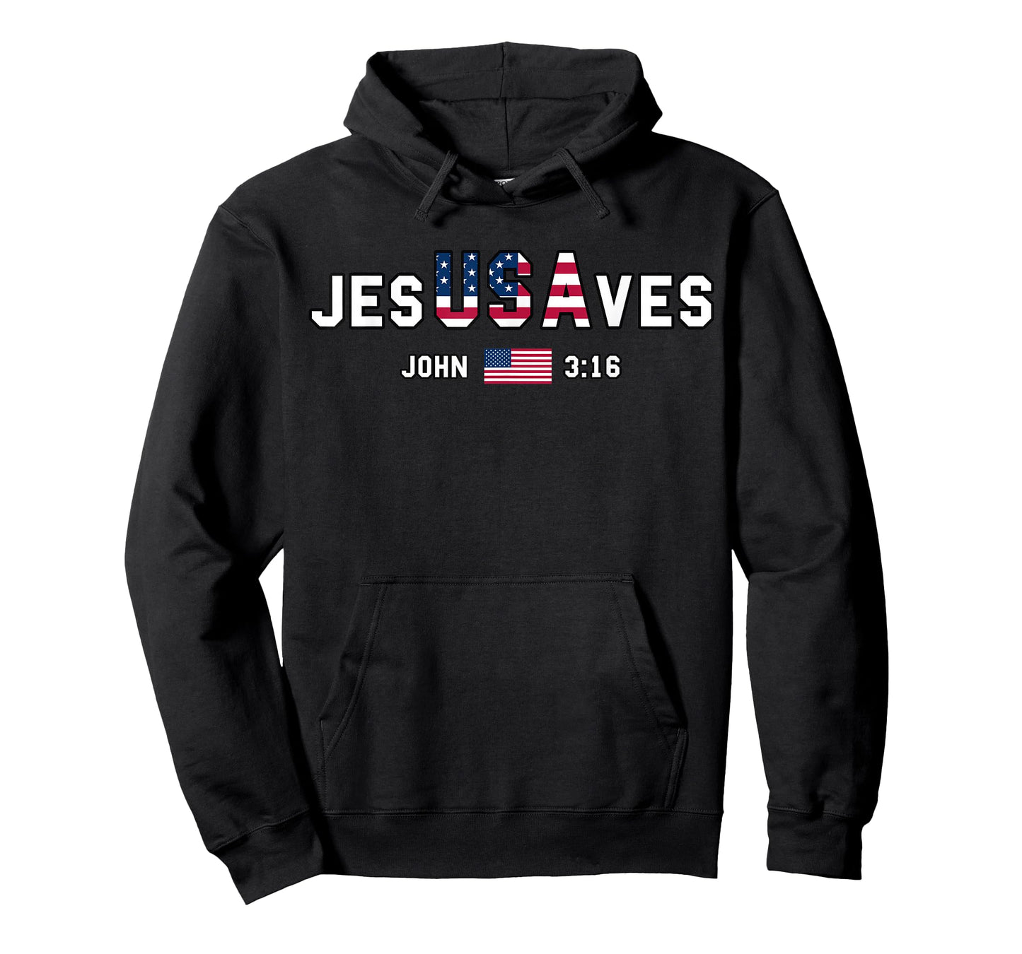 American Flag Jesus Saves USA Flag Patriotic Christian Faith T-Shirt